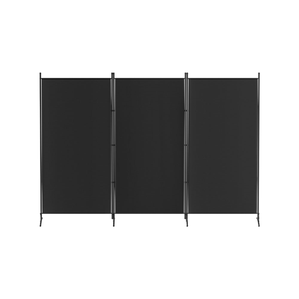 Artiss 3 Panel Room Divider Screen 260x180cm Fabric Black 3