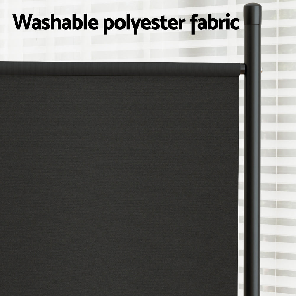 Artiss 3 Panel Room Divider Screen 260x180cm Fabric Black 5