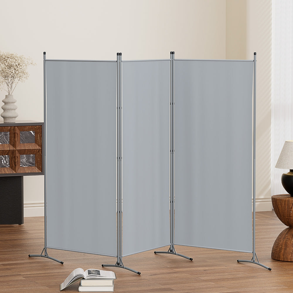 Artiss 3 Panel Room Divider Screen 260x180cm Fabric Grey 7