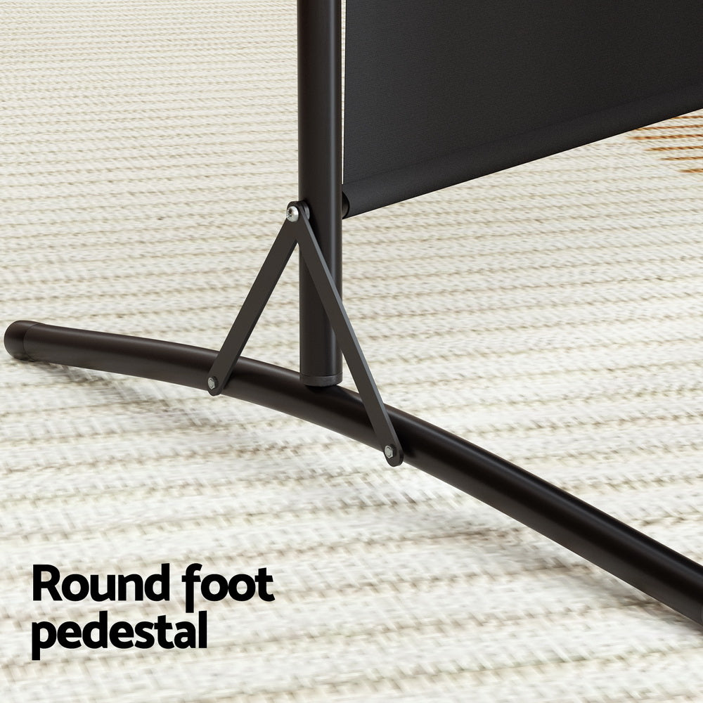 Artiss 4 Panel Room Divider Screen 345x180cm Fabric Black 6