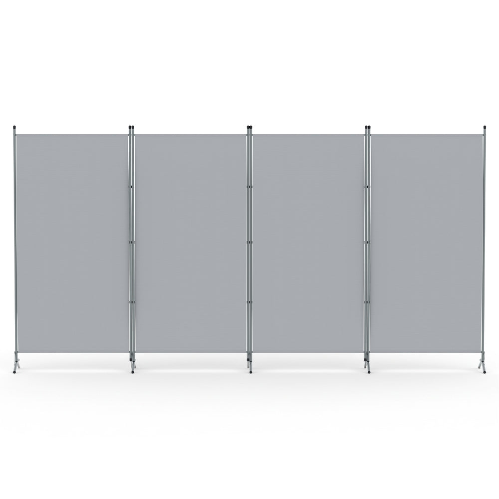 Artiss 4 Panel Room Divider Screen 345x180cm Fabric Grey 3