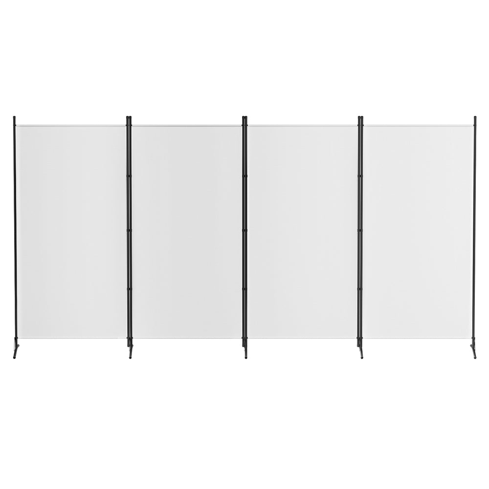 Artiss 4 Panel Room Divider Screen 345x180cm Fabric White 3