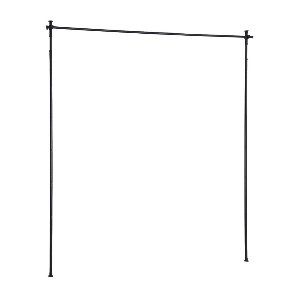 Artiss Room Divider Curtain Rod Extendable Black 3