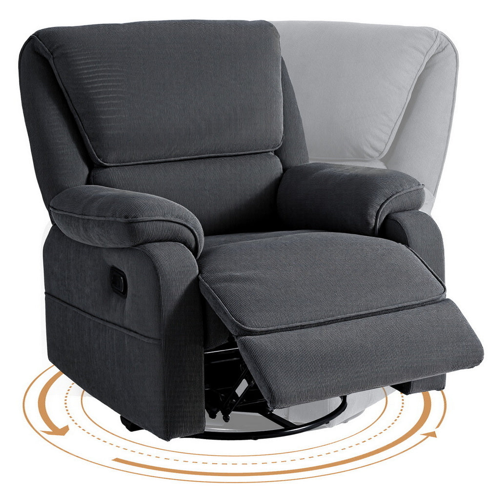 Artiss Rocking Recliner Chair 360 Swivel Massage Heated Reclining Chairs 4