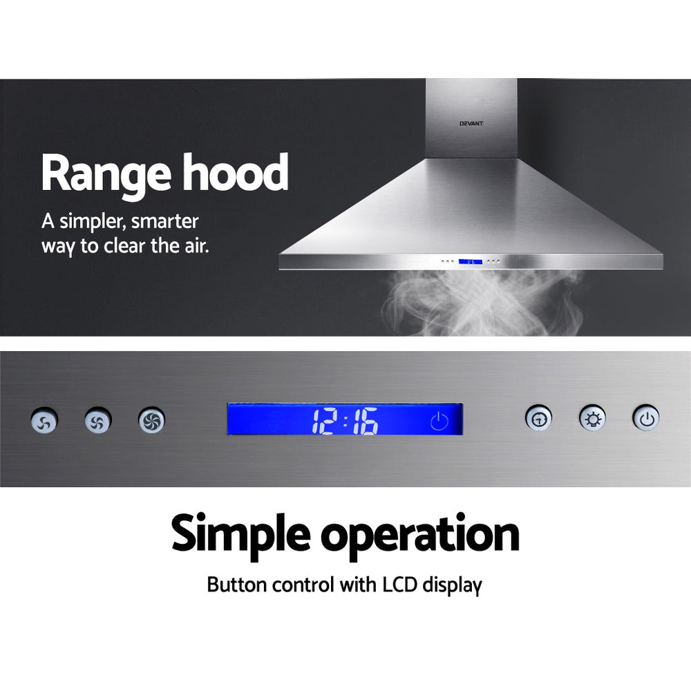 Devanti 1200mm Range Hood 120cm BBQ Commercial Rangehood 3
