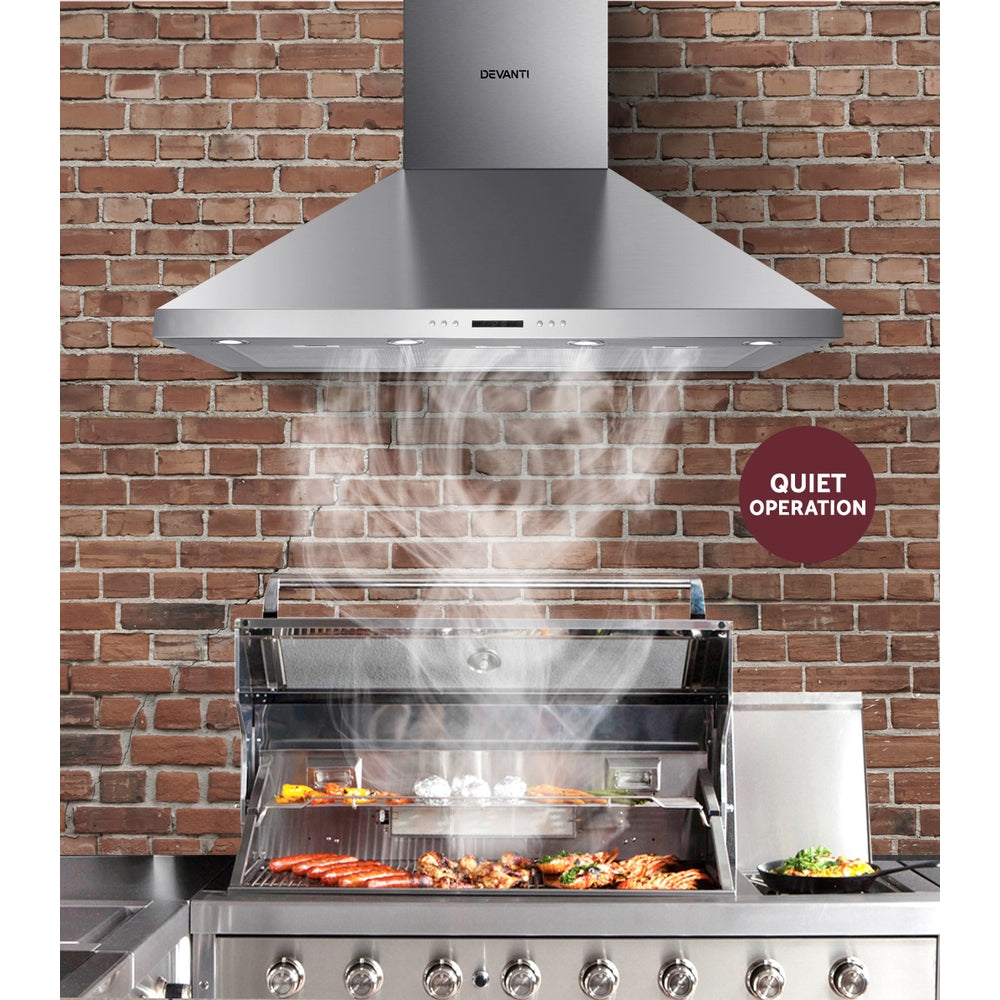 Devanti 1200mm Range Hood 120cm BBQ Commercial Rangehood 5