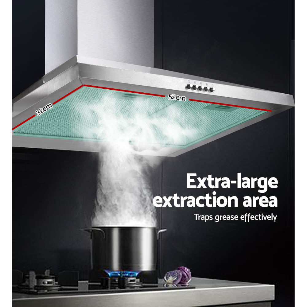 Devanti 600mm Range Hood 60cm Rangehood Stainless Steel 5