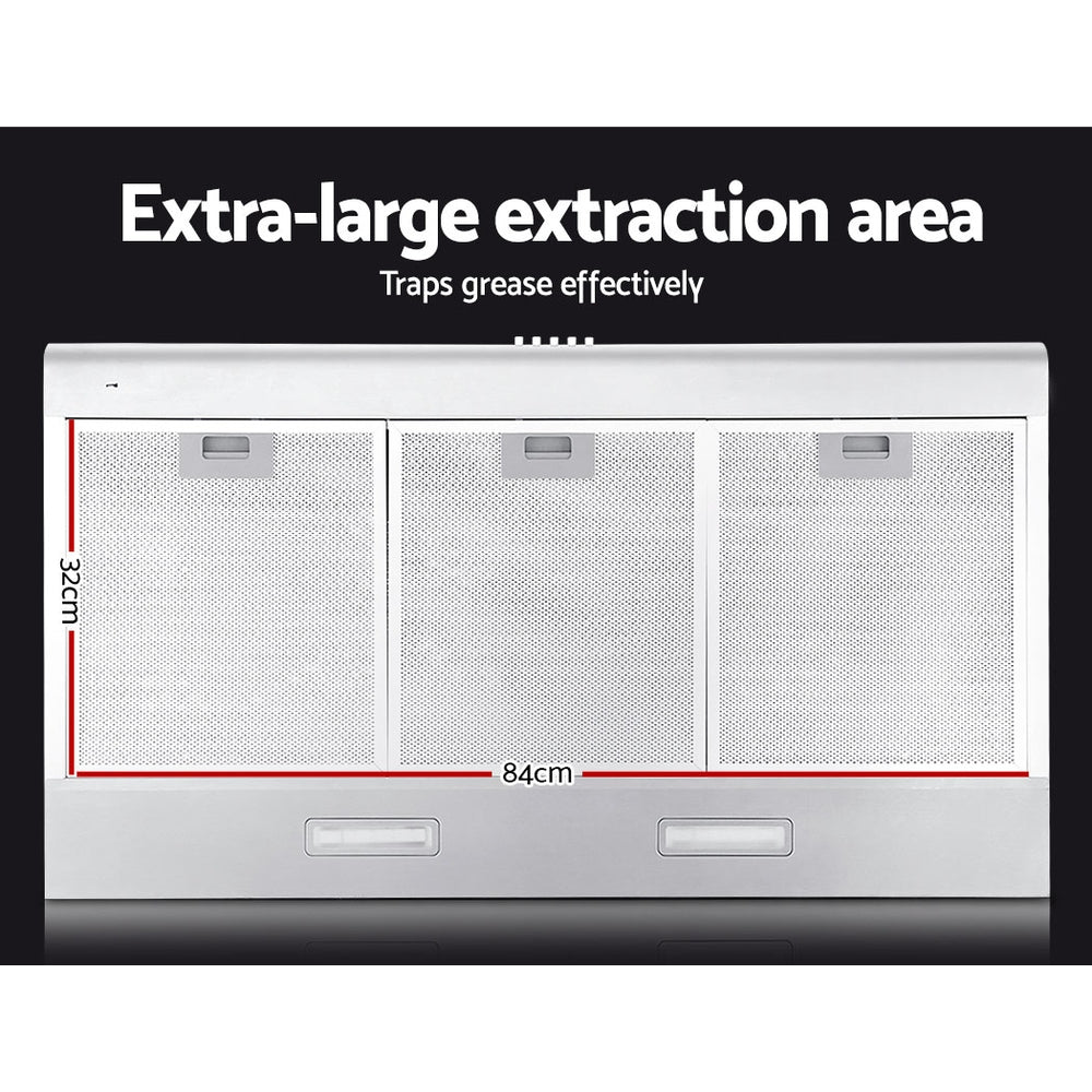 Devanti 900mm Range Hood 90cm Rangehood Stainless Steel 4