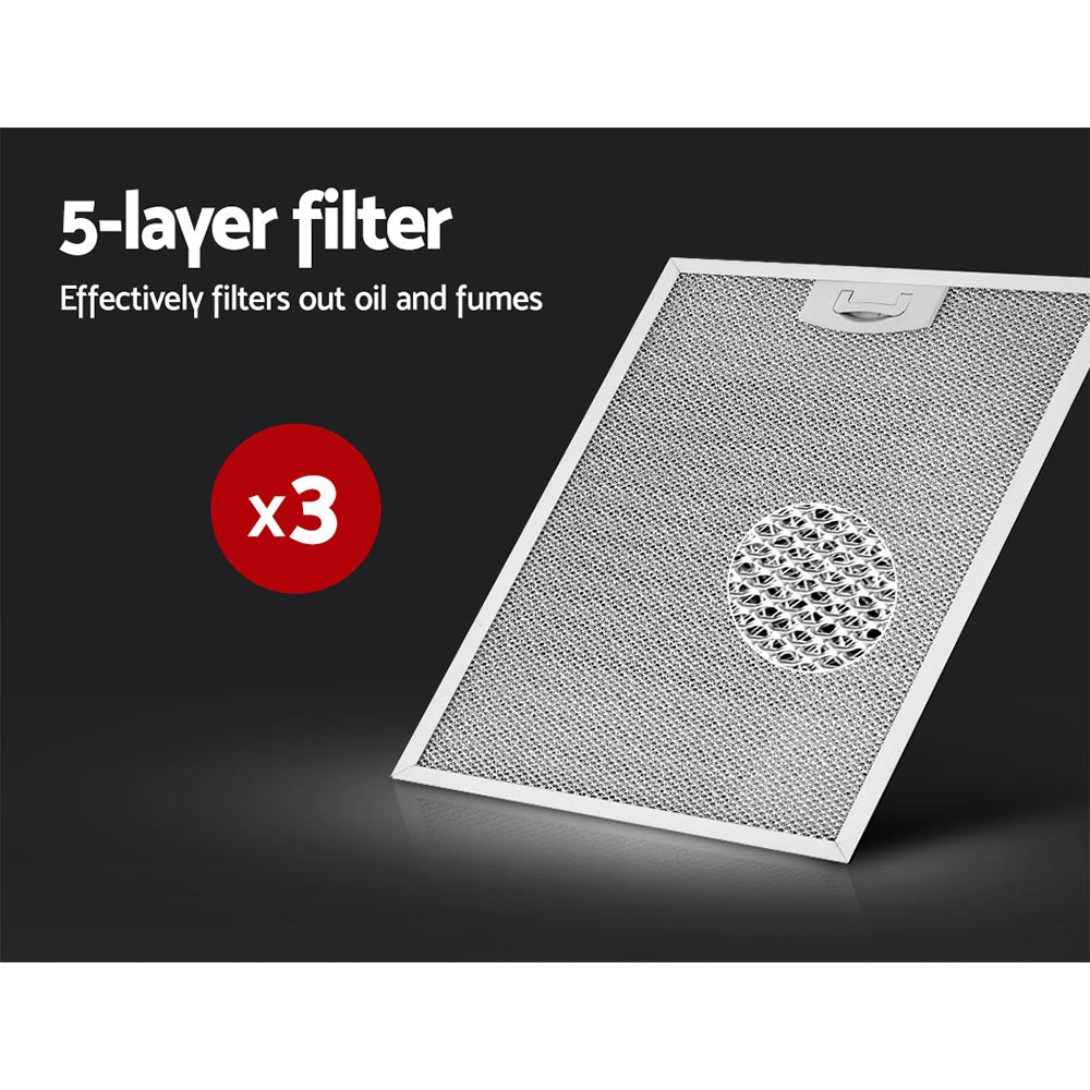 Devanti 900mm Range Hood 90cm Rangehood Stainless Steel 5