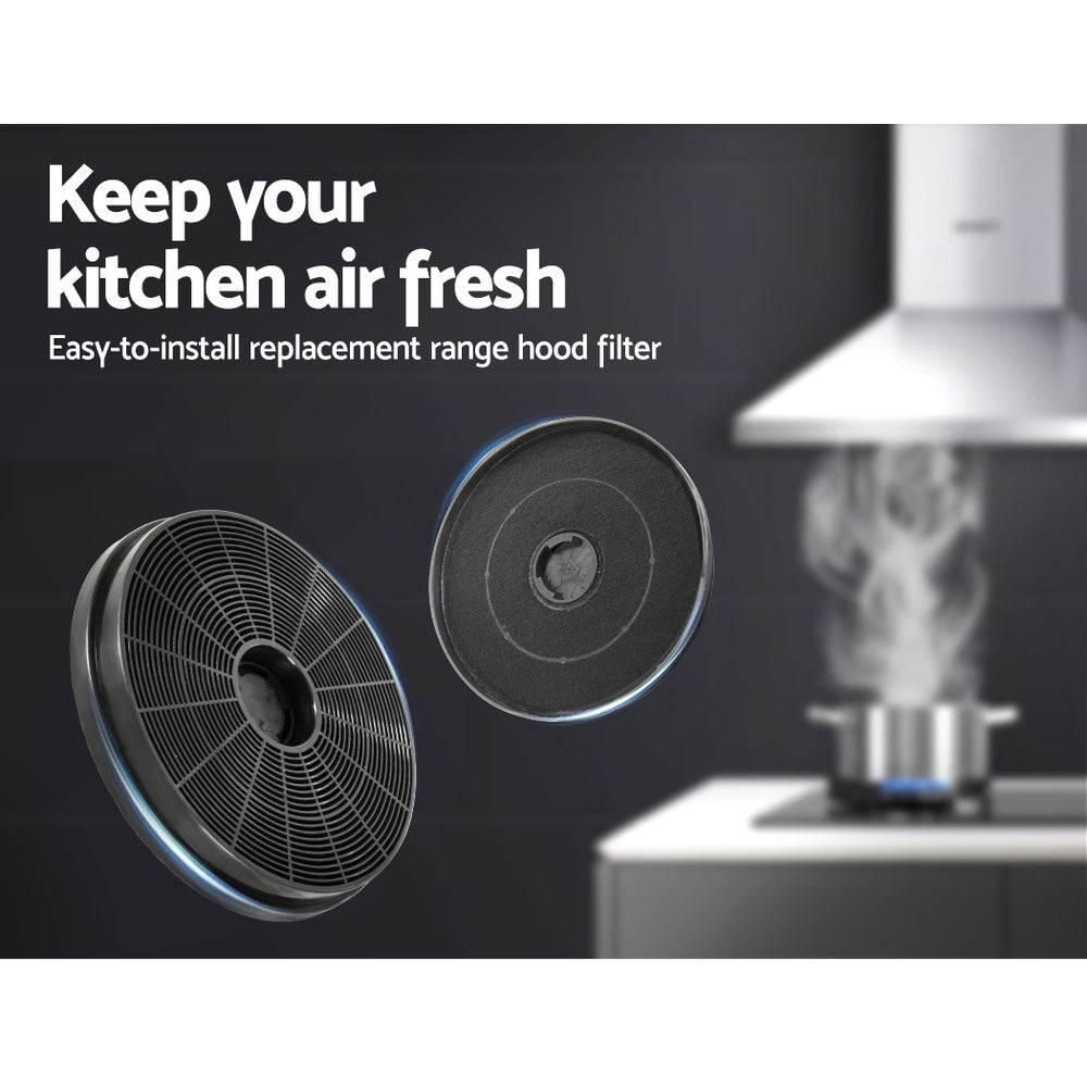 Devanti 17cm Range Hood Carbon Charcoal Filters Replacement X2 5