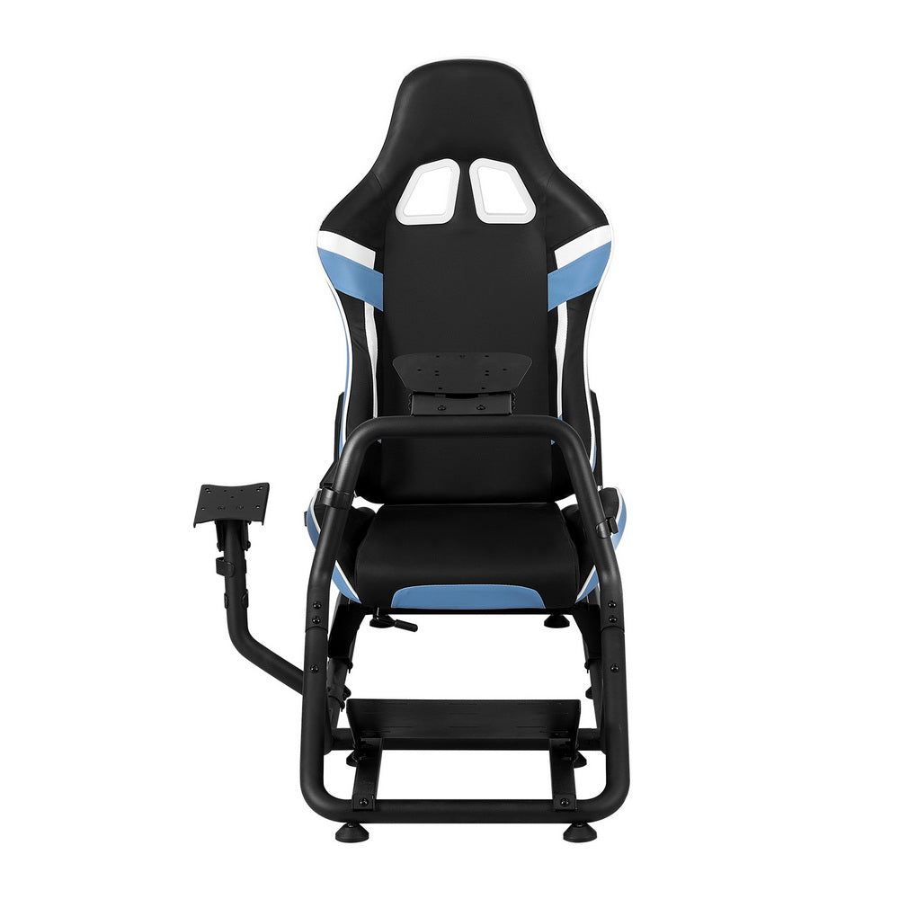 Artiss Racing Simulator Cockpit Steering Wheel Gaming Chair Blue 3