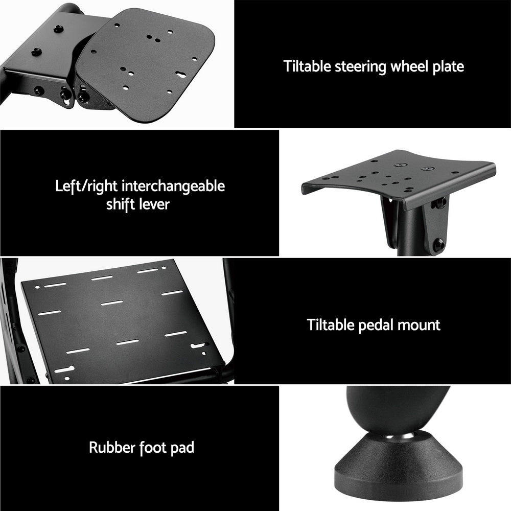 Artiss Racing Simulator Cockpit Steering Wheel Gaming Chair Blue 5