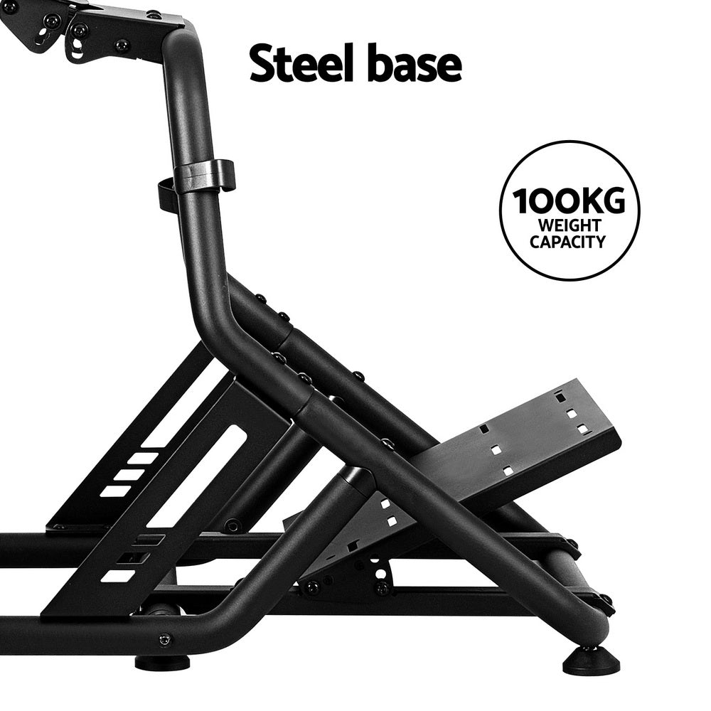 Artiss Racing Simulator Cockpit Steering Wheel Gaming Chair Blue 6