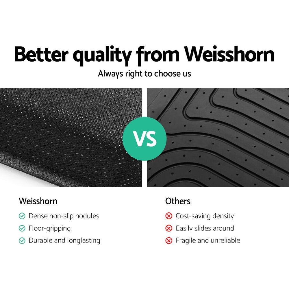 Weisshorn Car Floor Mats Rubber Compatible for Mazda BT50 Dual Crew Cab 3