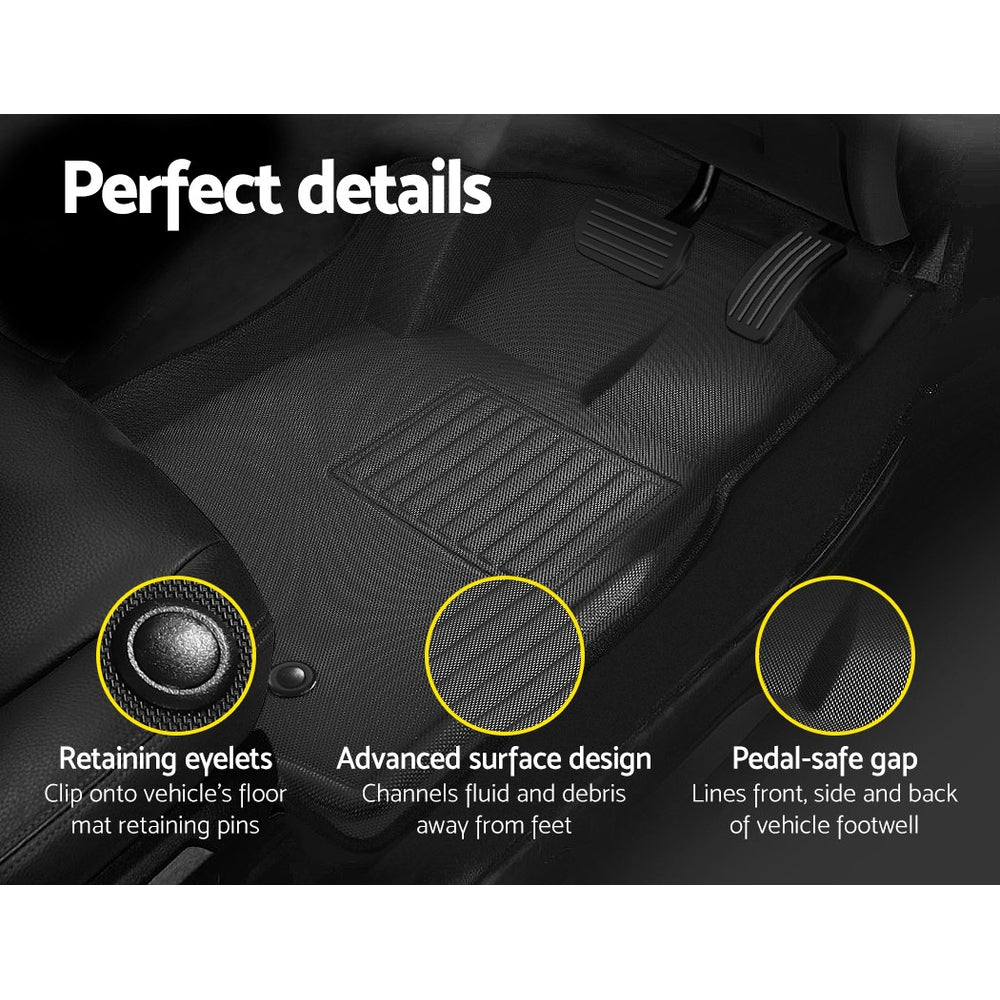 Weisshorn Car Floor Mats Rubber Compatible for Mazda BT50 Dual Crew Cab 7
