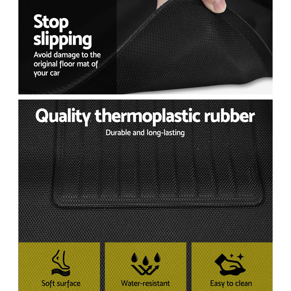Weisshorn Car Rubber Floor Mats Compatible for Tesla Model 3 Front Rear 4