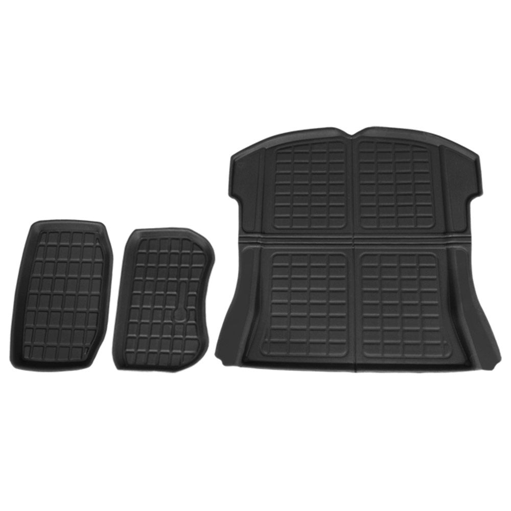 3PCS Car Rear Front Cargo Trunk Toolbox Luggage Rubber Mats for Tesla Model 3 2021-2022 3