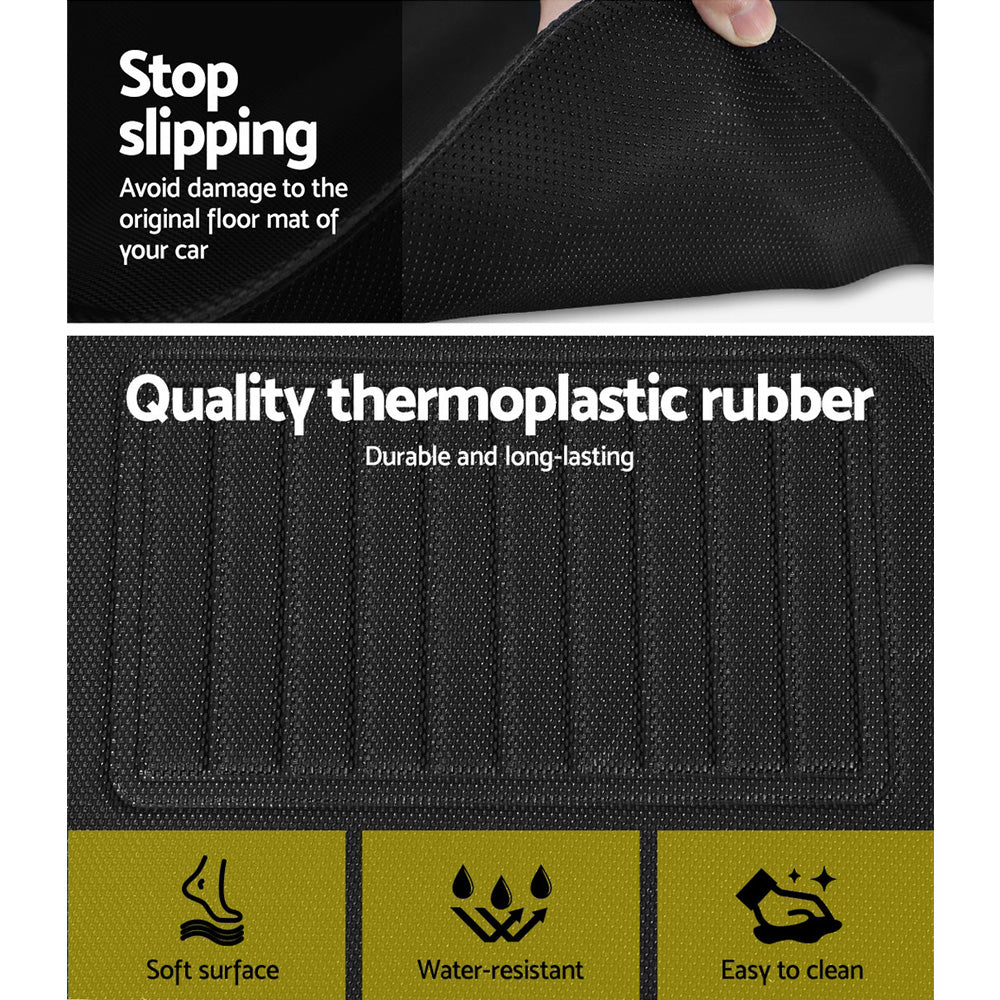 Weisshorn Tesla Model Y Rubber Mats Carpets Front Rear Set RHD 21-24 4