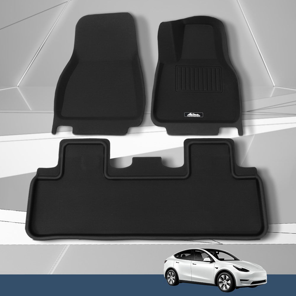 Weisshorn Tesla Model Y Rubber Mats Carpets Front Rear Set RHD 21-24 7