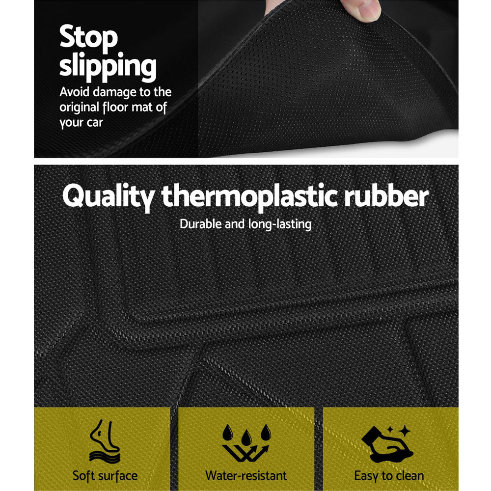 Weisshorn Car Rubber Floor Mats Front And Rear Compatible For Toyota RAV4 2019-2022 4