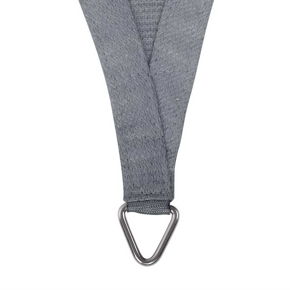 Instahut Shade Sail 3x3x4.3m Triangle 280GSM 98% Grey Shade Cloth 3