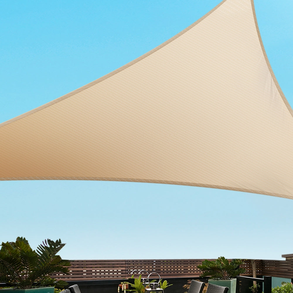 Instahut Shade Sail Cloth Shadecloth Triangle Sun Canopy 3.6x3.6x3.6M 6