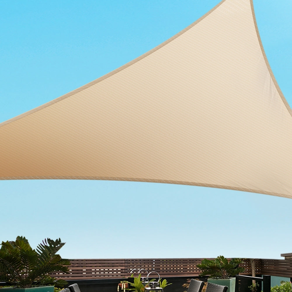 Instahut Shade Sail Cloth Shadecloth Triangle Sun Canopy 6.1x6.1x6.1M 6