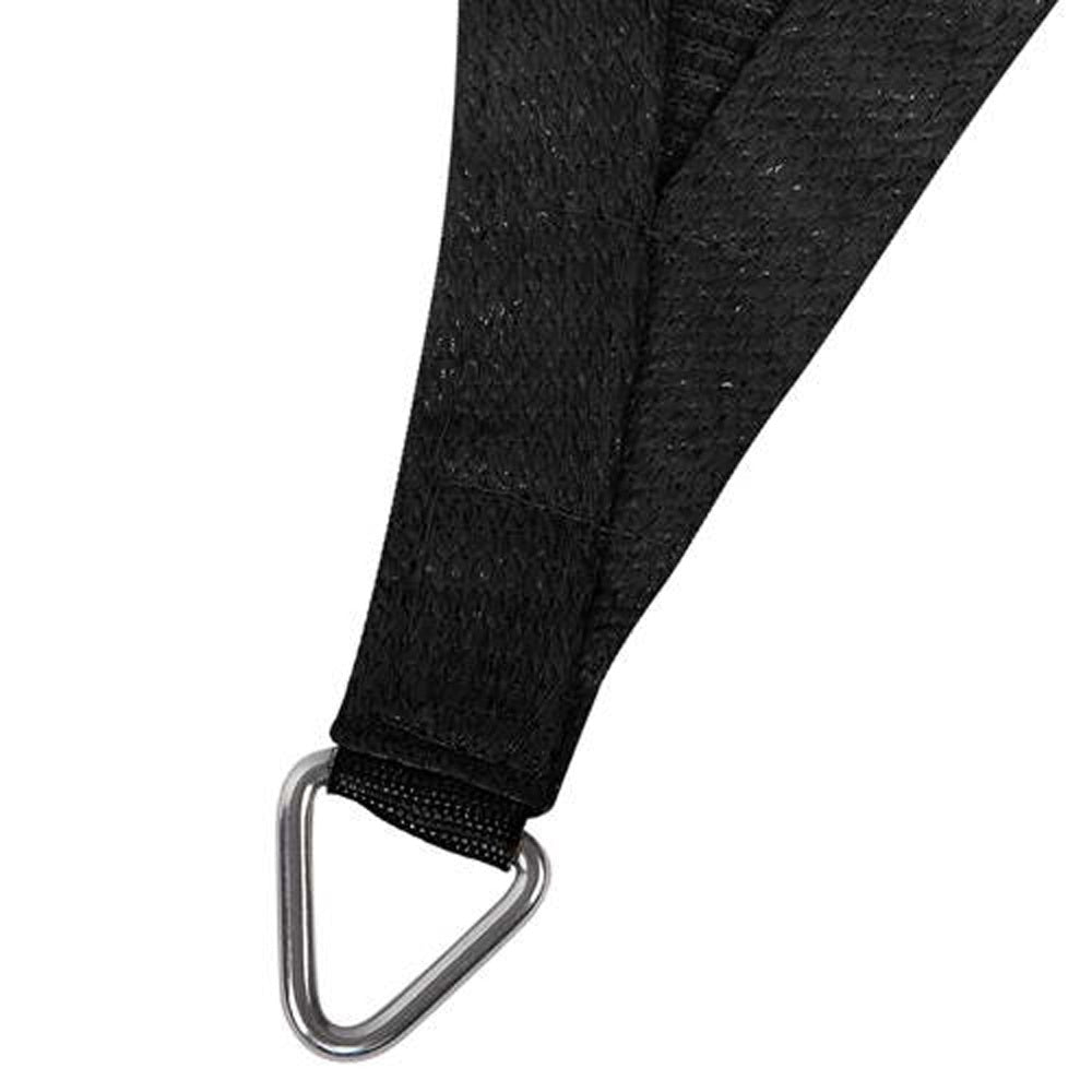 Instahut Shade Sail 5x7m Rectangle 280GSM 98% Black Shade Cloth 3