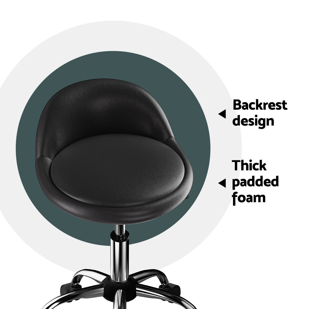 Artiss Salon Stool Swivel Chair Backrest Chairs 5