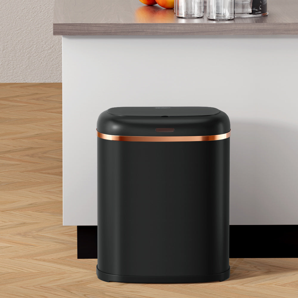 Devanti 38L Motion Sensor Bin Rubbish Automatic Black 7