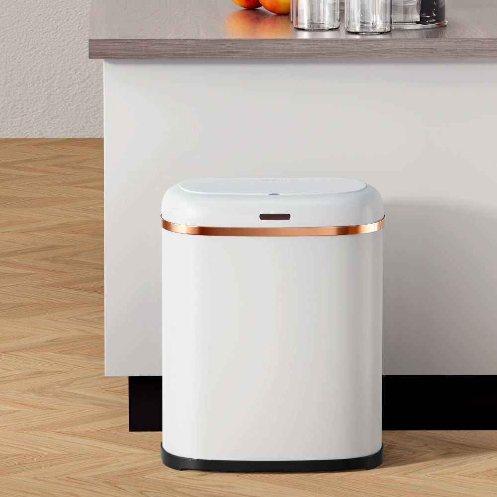 Devanti 38L Motion Sensor Bin Rubbish Automatic White 7