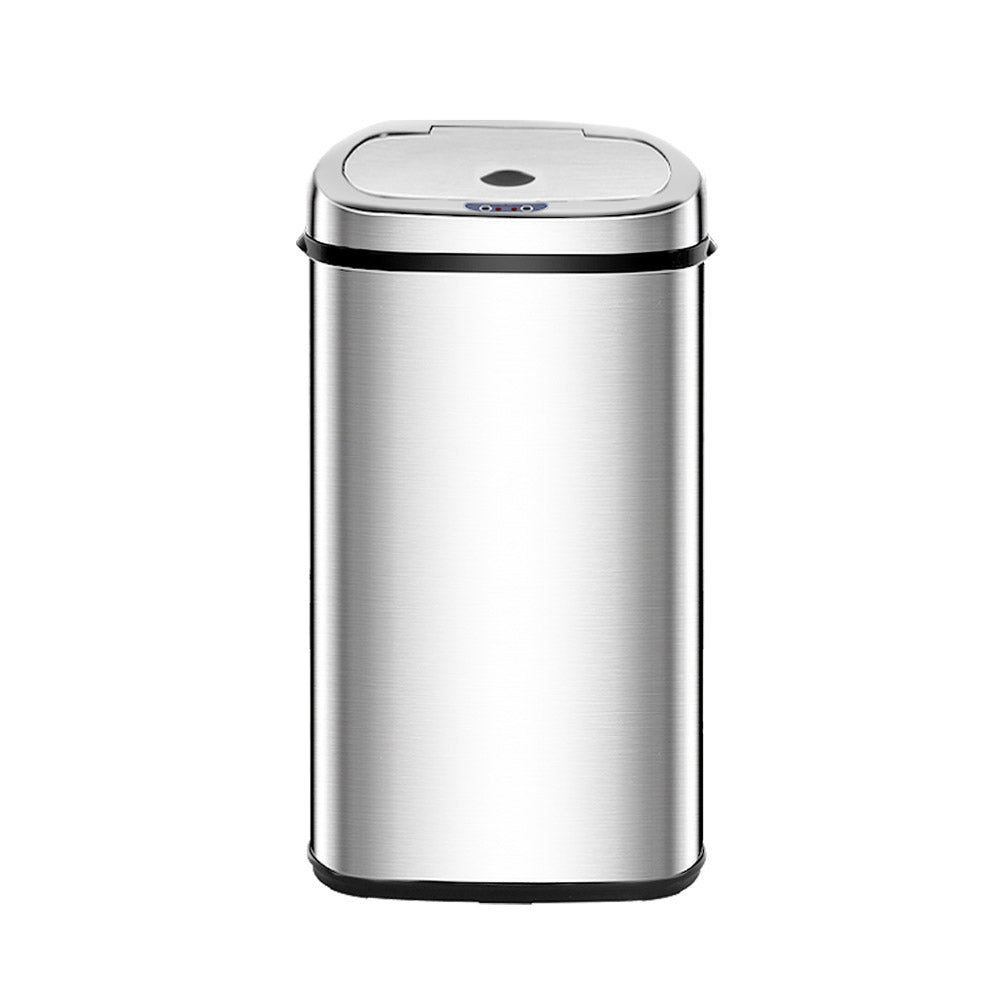 Devanti 50L Motion Sensor Bin Rubbish Automatic Silver 3