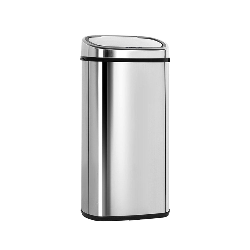 Devanti 68L Motion Sensor Bin Rubbish Automatic Silver 8