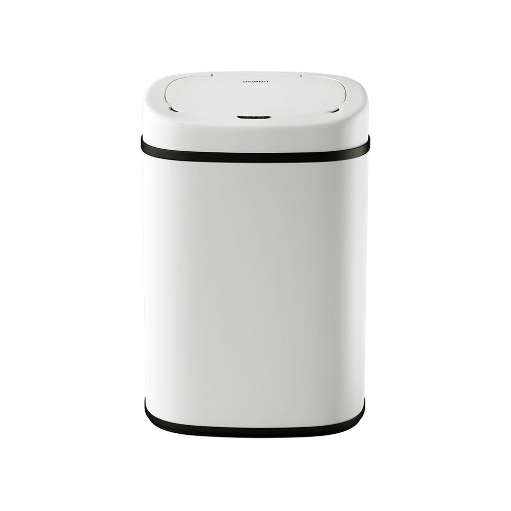 Devanti 82L Motion Sensor Bin Rubbish Automatic White 7