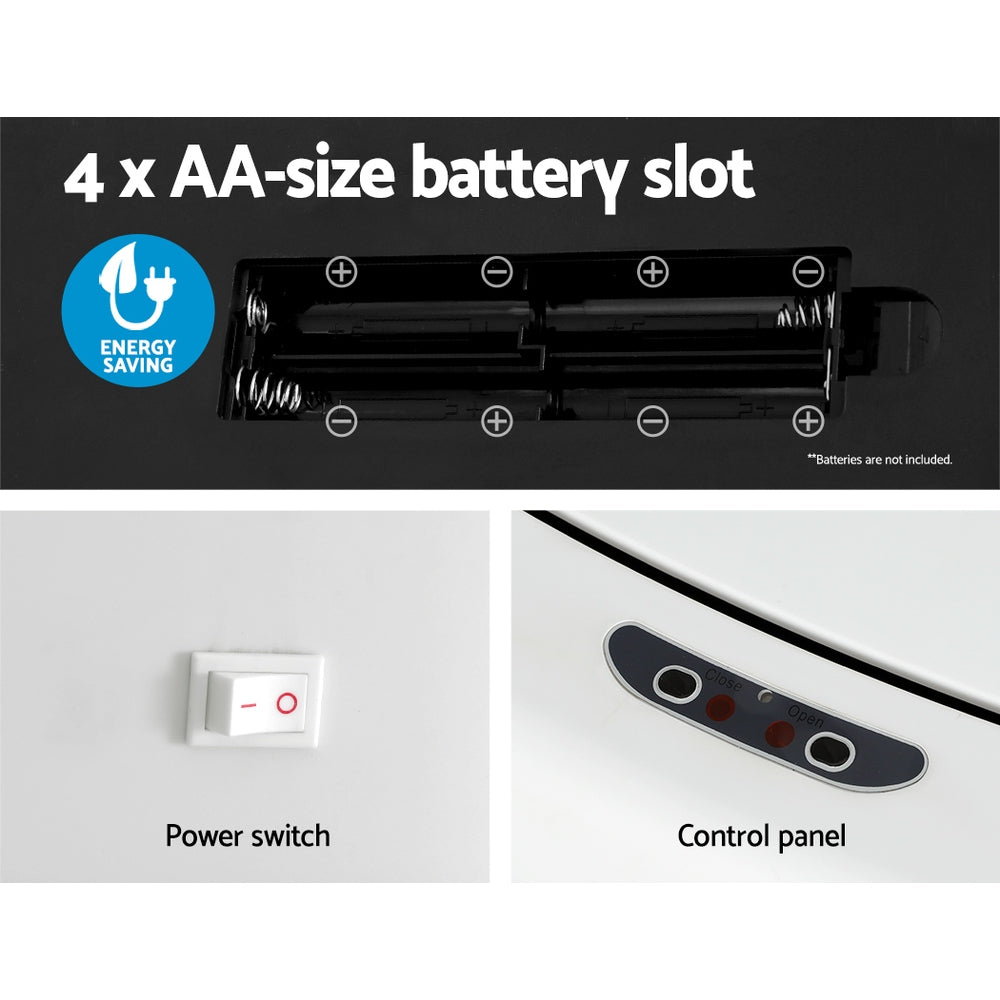 Devanti 82L Motion Sensor Bin Rubbish Automatic White 6