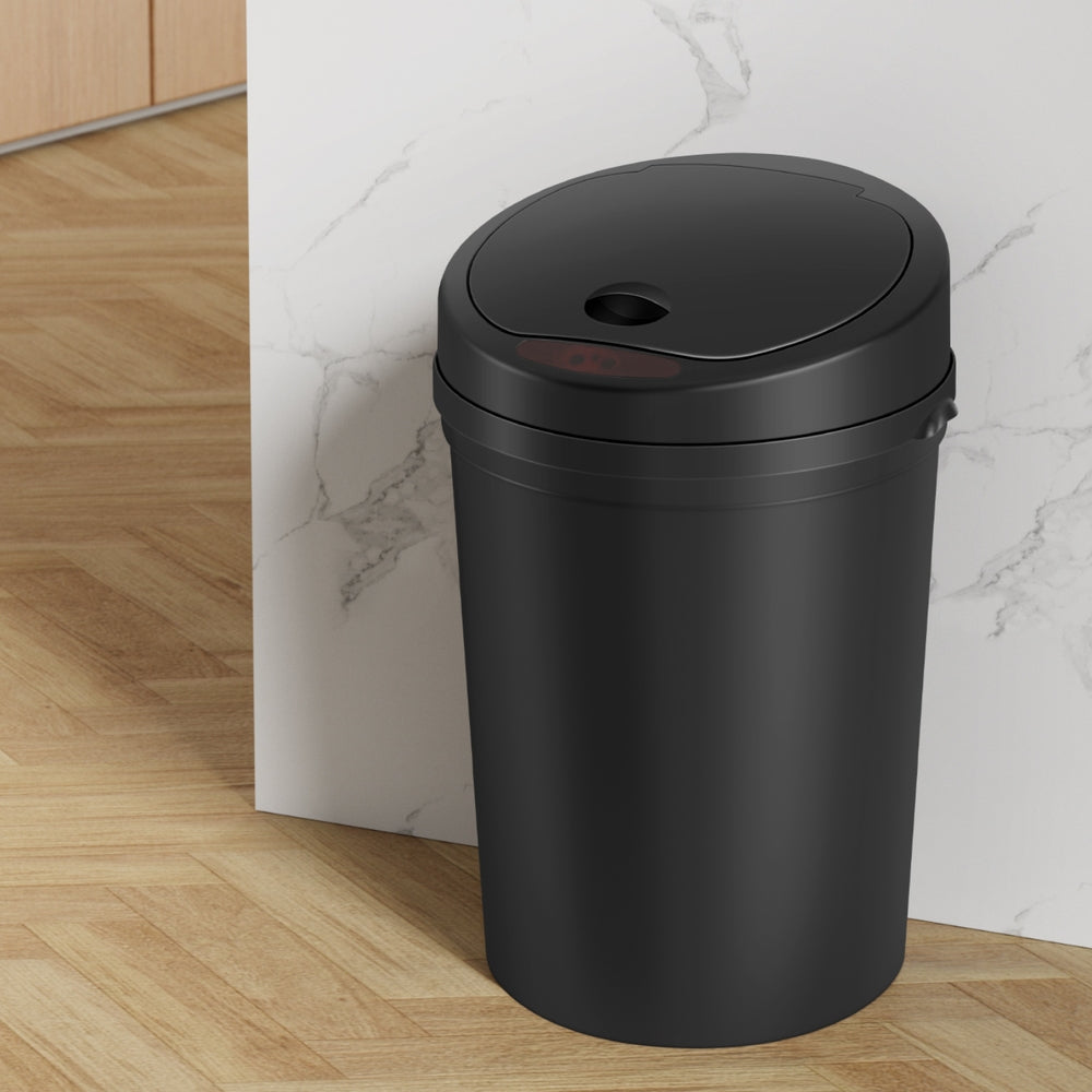 Devanti Sensor Bin Motion Rubbish Bins Kitchen Automatic Trash Can Black 9L 7
