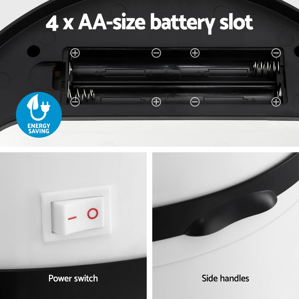 Devanti Sensor Bin Motion Rubbish Bins Kitchen Automatic Trash Can White 9L 6