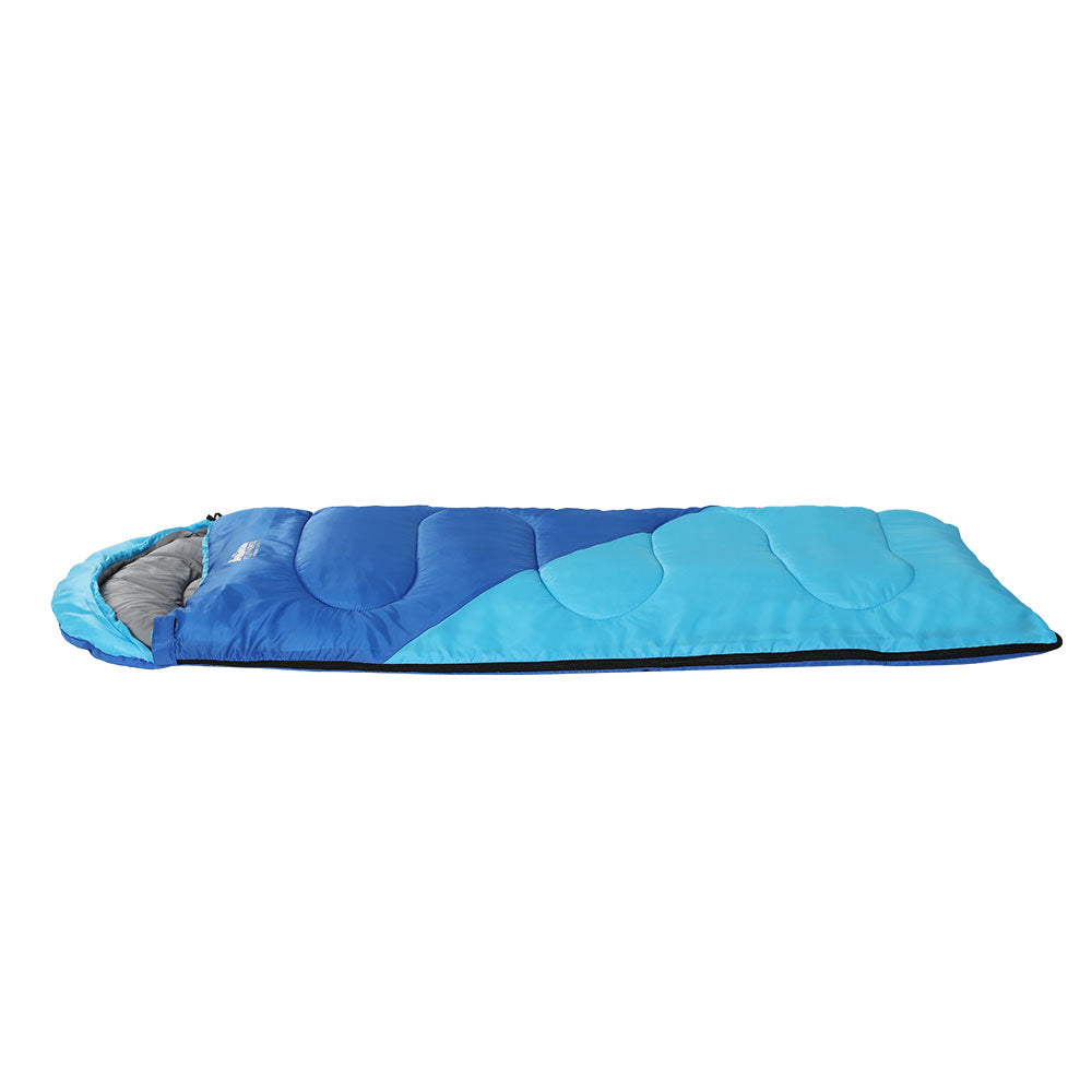 Weisshorn Sleeping Bag Kids Single 172cm Thermal Camping Hiking Blue 4