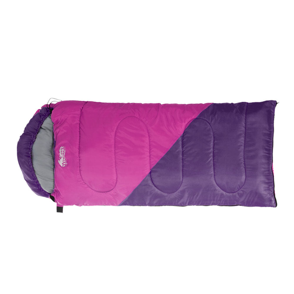 Weisshorn Sleeping Bag Kids Single 172cm Thermal Camping Hiking Pink 3