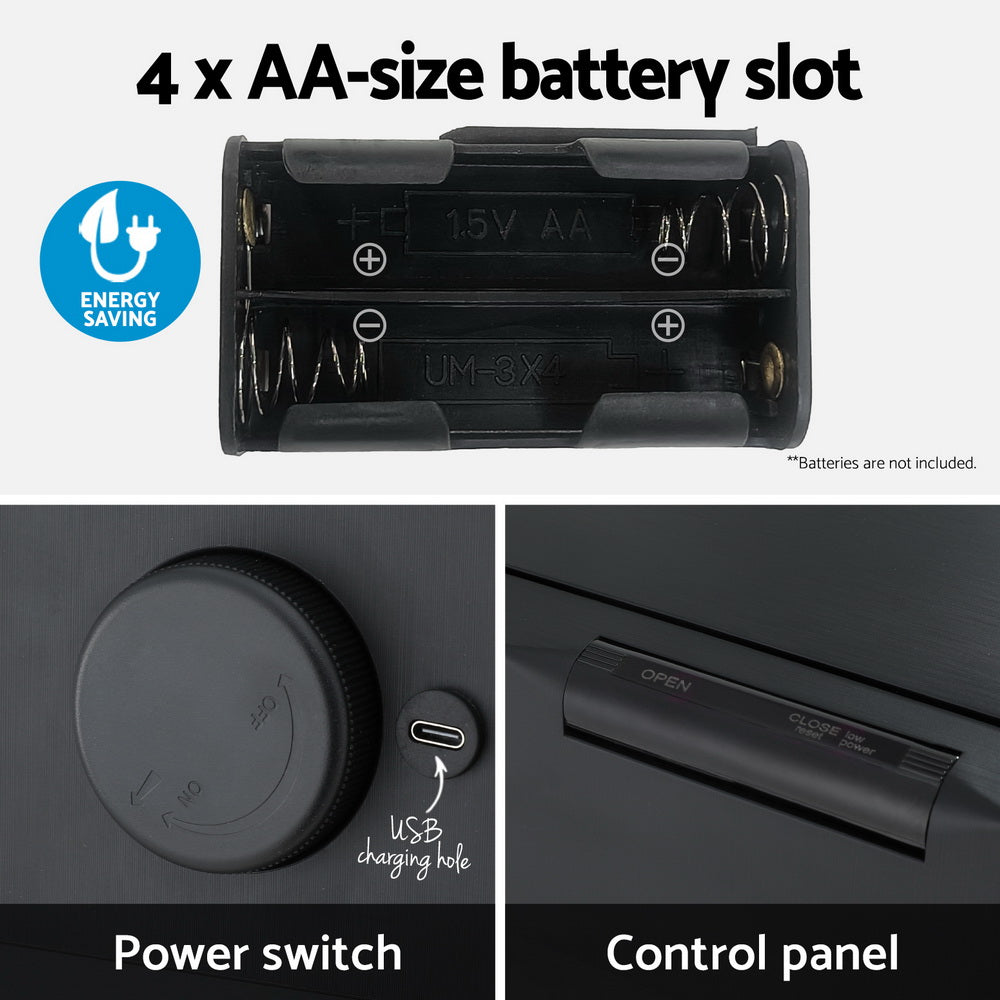 Devanti 50L Sensor Bin Motion Rubbish Bins Kitchen Automatic Trash Can Black 6