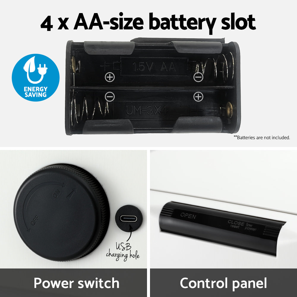 Devanti 50L Sensor Bin Motion Rubbish Bins Kitchen Automatic Trash Can White 6