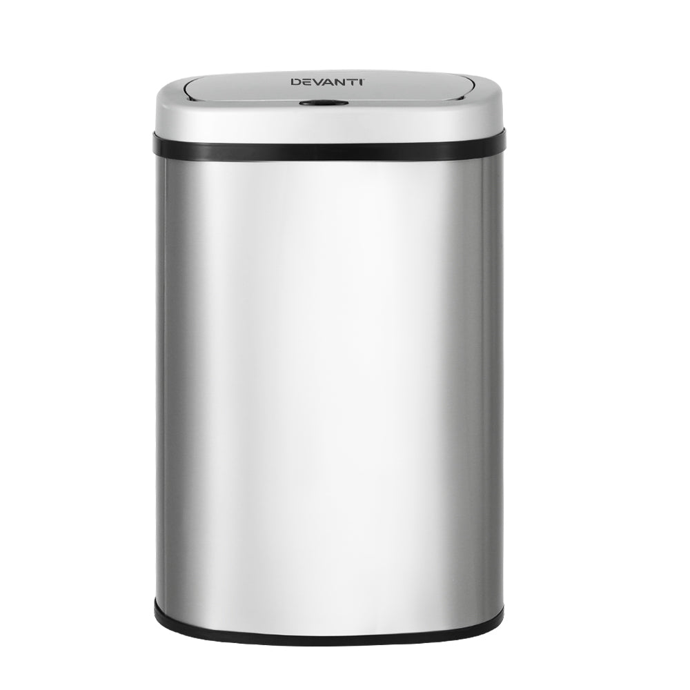 Devanti 50L Sensor Bin Motion Rubbish Automatic Silver 7