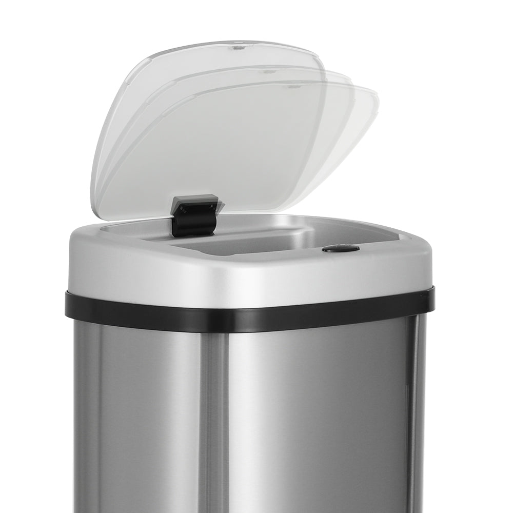 Devanti 50L Sensor Bin Motion Rubbish Automatic Silver 4