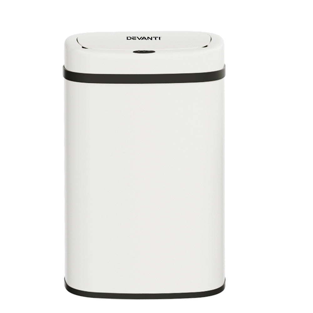 Devanti 50L Sensor Bin Motion Rubbish Automatic White 8