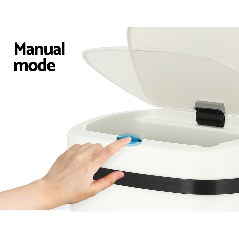 Devanti 50L Sensor Bin Motion Rubbish Automatic White 5