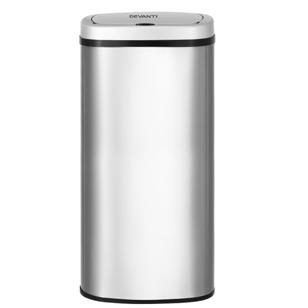 Devanti 60L Sensor Bin Motion Rubbish Automatic Silver 7