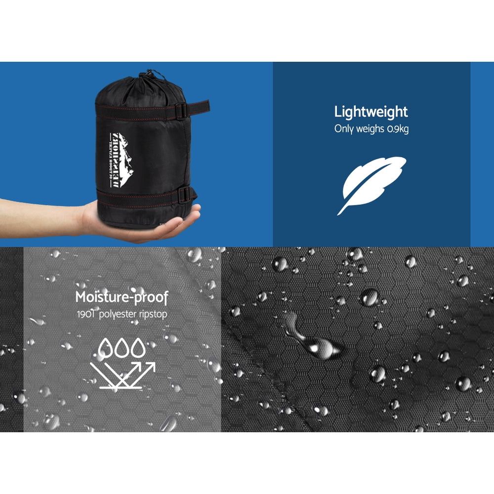 Weisshorn Sleeping Bag Single Thermal Camping Hiking Tent Blue 0&deg;C 4