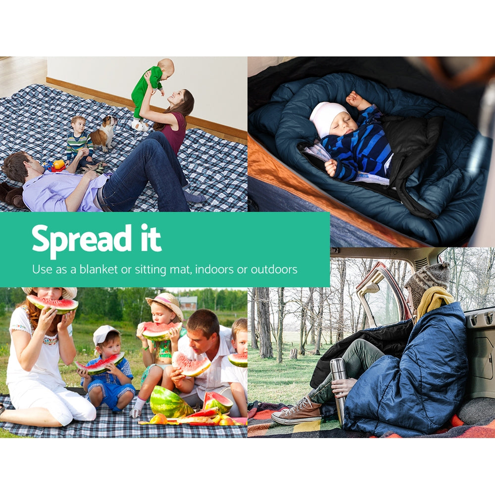 Weisshorn Sleeping Bag Single Thermal Camping Hiking Tent Blue 0&deg;C 6