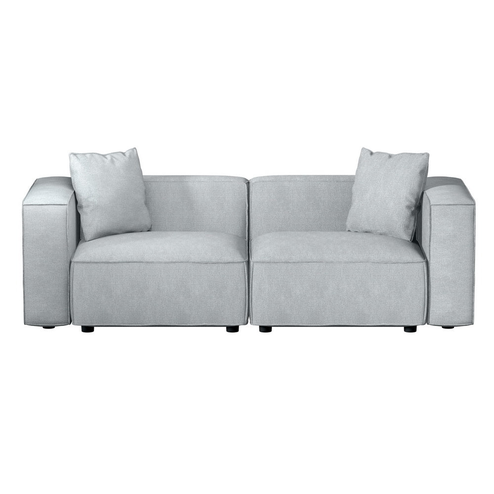 Artiss Modular Sofa Chaise Set 2-Seater Grey 3