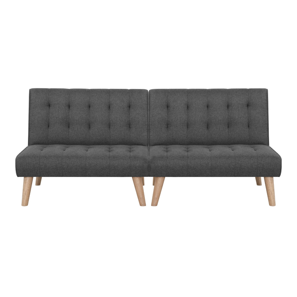 Artiss 2x Sofa Bed Couch Single Seater Fabric Grey 3